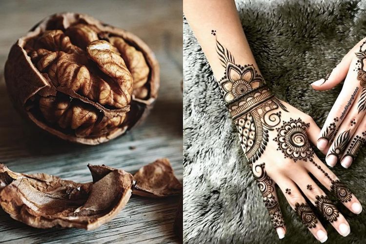 حنا و پوست گردو و خواص پوست سبز گردو و حنا برای ریزش مو